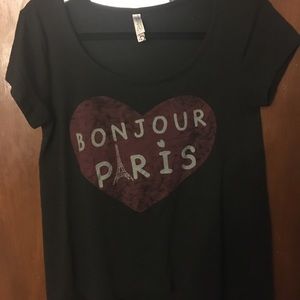 NWOT Bonjour Paris tee